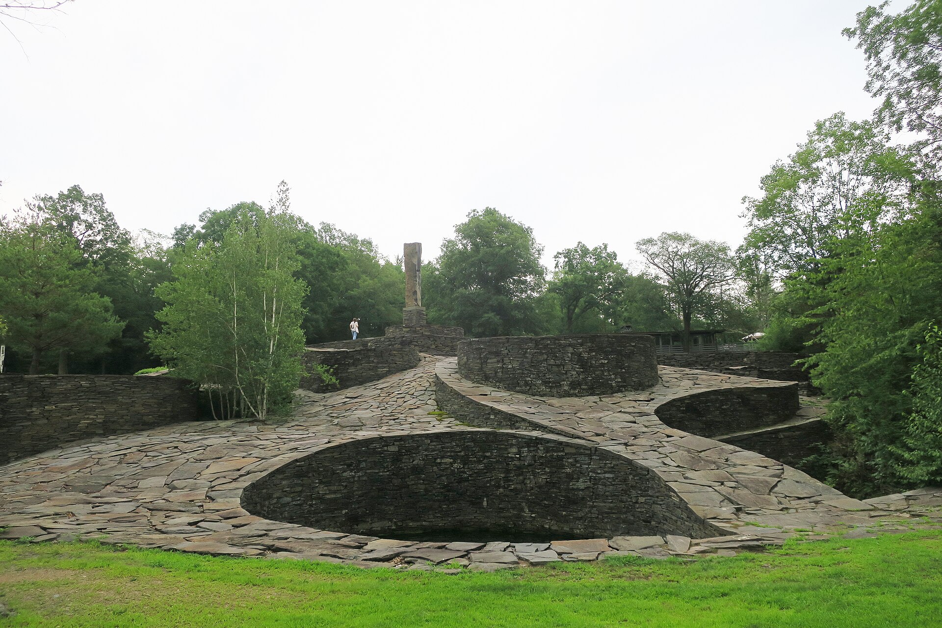 Bluestone terraces and ramps at Opus 40 in Saugerties
